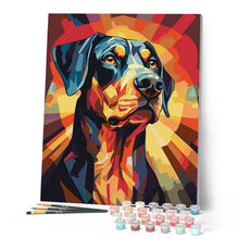Afbeelding in Gallery-weergave laden, Schilderen op Nummer - Art Deco Hond