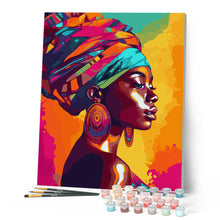 Afbeelding in Gallery-weergave laden, Schilderen op Nummer - Levendige Afrikaanse Dame
