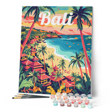 Afbeelding in Gallery-weergave laden, Schilderen op Nummer - Reisposter Bali