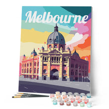 Afbeelding in Gallery-weergave laden, Schilderen op Nummer - Reisposter Melbourne