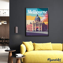 Afbeelding in Gallery-weergave laden, Schilderen op Nummer - Reisposter Melbourne