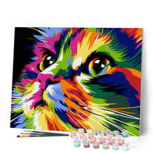 Afbeelding in Gallery-weergave laden, Schilderen op Nummer - Schattige Kat Pop Art