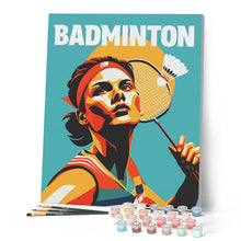 Afbeelding in Gallery-weergave laden, Schilderen op Nummer - Sportaffiche Badminton
