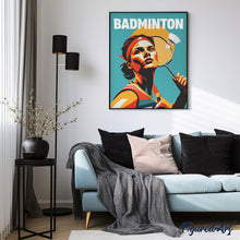 Afbeelding in Gallery-weergave laden, Schilderen op Nummer - Sportaffiche Badminton