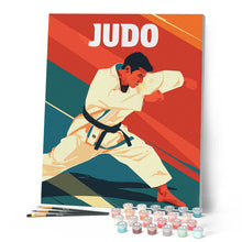 Afbeelding in Gallery-weergave laden, Schilderen op Nummer - Sportaffiche Judo