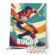 Afbeelding in Gallery-weergave laden, Schilderen op Nummer - Sportaffiche Rugby