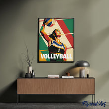Afbeelding in Gallery-weergave laden, Schilderen op Nummer - Sportaffiche Volleybal