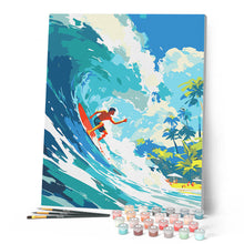 Afbeelding in Gallery-weergave laden, Schilderen op Nummer - Surfen in Hawaï
