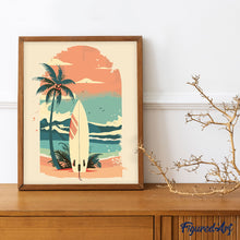 Afbeelding in Gallery-weergave laden, Schilderen op Nummer - Surfplank op het strand