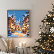 Afbeelding in Gallery-weergave laden, Schilderen op Nummer - Verlicht kerststadje