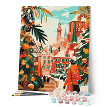 Afbeelding in Gallery-weergave laden, Schilderen op Nummer - Scène op de kerstmarkt