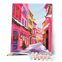 Afbeelding in Gallery-weergave laden, Schilderen op Nummer - Roze kerststeeg