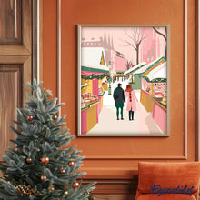 Afbeelding in Gallery-weergave laden, Schilderen op Nummer - Koppel op de kerstmarkt