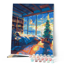 Afbeelding in Gallery-weergave laden, Schilderen op Nummer - Kerstkamer aan het strand