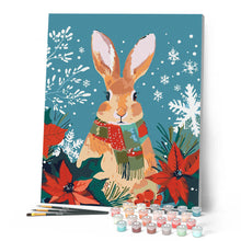 Afbeelding in Gallery-weergave laden, Schilderen op Nummer - Kleine kerstkonijn