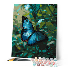 Afbeelding in Gallery-weergave laden, Schilderen op Nummer - Blauwe Morpho Vlinder