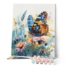 Afbeelding in Gallery-weergave laden, Schilderen op Nummer - Vlinder en Bloemen