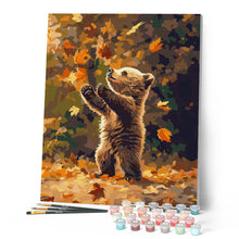 Afbeelding in Gallery-weergave laden, Schilderen op Nummer - Beer en vallende bladeren