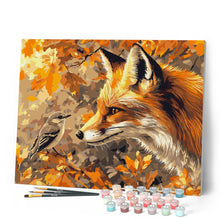 Afbeelding in Gallery-weergave laden, Schilderen op Nummer - Vos en vogel in de herfst