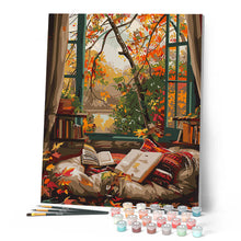 Afbeelding in Gallery-weergave laden, Schilderen op Nummer - Gezellig herfstlezen