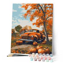 Afbeelding in Gallery-weergave laden, Schilderen op Nummer - Vintage vrachtwagen in de herfst
