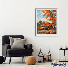 Afbeelding in Gallery-weergave laden, Schilderen op Nummer - Vintage vrachtwagen in de herfst