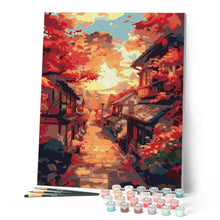 Afbeelding in Gallery-weergave laden, Schilderen op Nummer - Herfststraat in Kyoto
