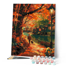 Afbeelding in Gallery-weergave laden, Schilderen op Nummer - Hondenwandeling in de herfst