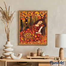 Afbeelding in Gallery-weergave laden, Schilderen op Nummer - Herfstdame geïnspireerd door Klimt