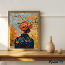 Afbeelding in Gallery-weergave laden, Schilderen op Nummer - Herfstdame geïnspireerd door Van Gogh