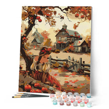 Afbeelding in Gallery-weergave laden, Schilderen op Nummer - Vintage plattelandsmeisje in de herfst