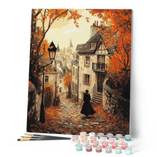 Afbeelding in Gallery-weergave laden, Schilderen op Nummer - Herfstwandeling door de oude stad