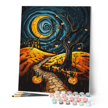 Afbeelding in Gallery-weergave laden, Schilderen op Nummer - Spookachtig maanlichtpad