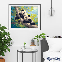 Afbeelding in Gallery-weergave laden, Schilderen op Nummer - Panda's op een Tak