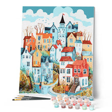 Afbeelding in Gallery-weergave laden, Schilderen op Nummer - Blauw Droomdorp