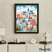 Afbeelding in Gallery-weergave laden, Schilderen op Nummer - Blauw Droomdorp