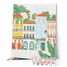 Afbeelding in Gallery-weergave laden, Schilderen op Nummer - Pastelkleurige Gevels