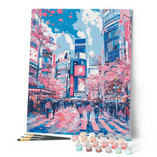 Afbeelding in Gallery-weergave laden, Schilderen op Nummer - Kersenbloesems in Shibuya