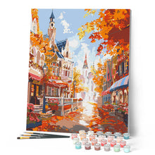 Afbeelding in Gallery-weergave laden, Schilderen op Nummer - Oude Stad in de Gouden Herfst