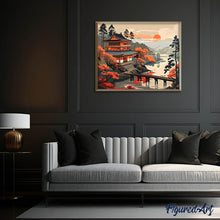 Afbeelding in Gallery-weergave laden, Schilderen op Nummer - Vintage Pagode Uitzicht