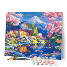 Afbeelding in Gallery-weergave laden, Schilderen op Nummer - Sakura-huis bij de Vijver