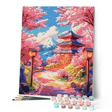 Afbeelding in Gallery-weergave laden, Schilderen op Nummer - Sakura-weg naar de Pagode