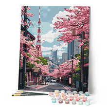 Afbeelding in Gallery-weergave laden, Schilderen op Nummer - Tokyo Sakura-straat