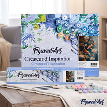 Afbeelding in Gallery-weergave laden, Schilderen op Nummer - Vintage Koi Karper en Bloemen