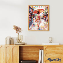 Afbeelding in Gallery-weergave laden, Schilderen op Nummer - Yukata Meisje op de Feeststraat