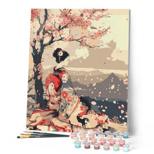 Afbeelding in Gallery-weergave laden, Schilderen op Nummer - Vintage Sakura Dame
