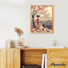 Afbeelding in Gallery-weergave laden, Schilderen op Nummer - Vintage Sakura Dame