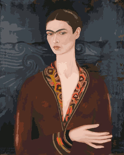 Schilderen op Nummer - Frida - Zelfportret in fluwelen jurk