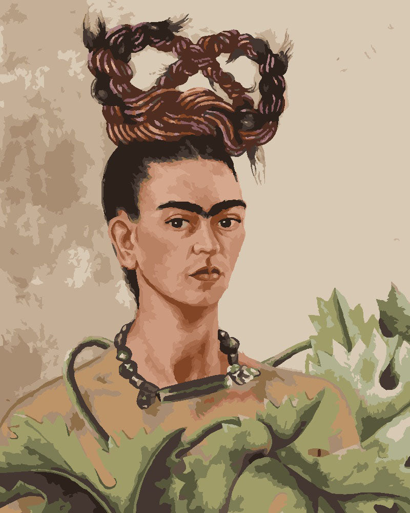 Schilderen op Nummer - Frida - Zelfportret met vlecht