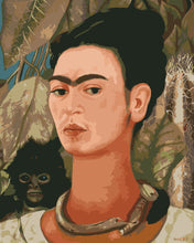 Afbeelding in Gallery-weergave laden, Schilderen op Nummer - Frida - Zelfportret met aap 1938